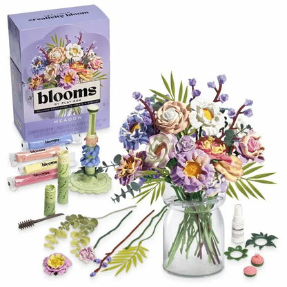 🎄Last Day 50% OFF💐Blooms Meadow Bouquet Kit - Doh Bouquet Assortment- Floral Crafts for Adults & Teens