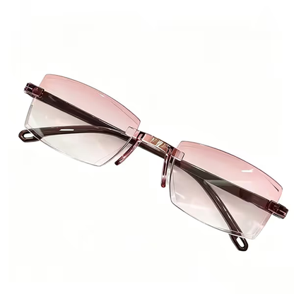[SEE NEAR, MID & FAR — WITH ONE PAIR]-Smart Zoom Multi-Zone Reading Glasses