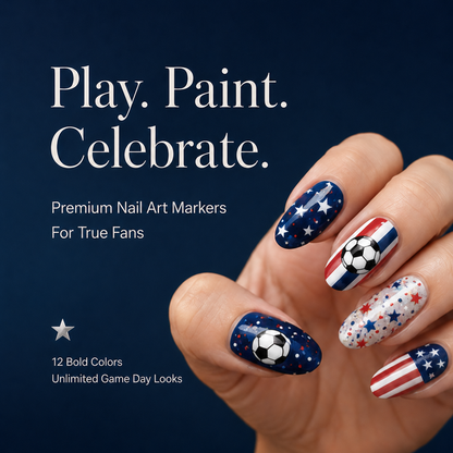 Nail Art Marker Club – 12 Color DIY Nail Design Set