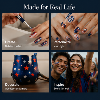 Nail Art Marker Club – 12 Color DIY Nail Design Set